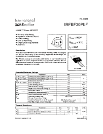 DataSheet IRFBF30PBF pdf