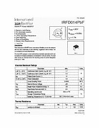 DataSheet IRFD014PBF pdf