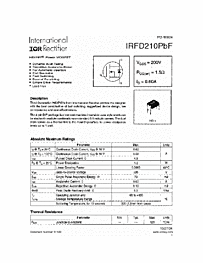 DataSheet IRFD210PBF pdf