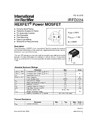 DataSheet IRFD224 pdf