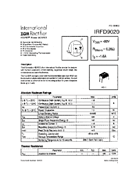 DataSheet IRFD9020 pdf