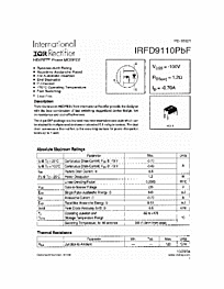 DataSheet IRFD9110PBF pdf