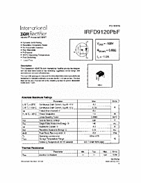 DataSheet IRFD9120PBF pdf