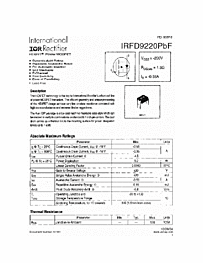 DataSheet IRFD9220PBF pdf