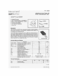 DataSheet IRFI630GPBF pdf