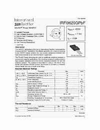 DataSheet IRFI9620GPBF pdf