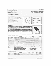 DataSheet IRFI9630GPBF pdf