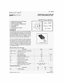 DataSheet IRFI9634GPBF pdf