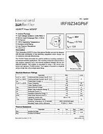 DataSheet IRFI9Z34GPBF pdf