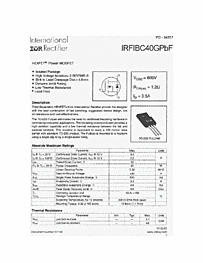 DataSheet IRFIBC40GPBF pdf