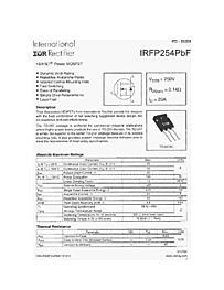 DataSheet IRFP254PBF pdf