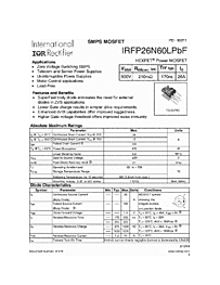 DataSheet IRFP26N60LPBF pdf
