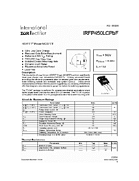 DataSheet IRFP450LCPBF pdf