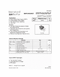 DataSheet IRFP450NPBF pdf