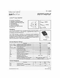 DataSheet IRFPF40PBF pdf