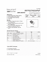 DataSheet IRFPS37N50APBF pdf