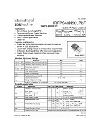 DataSheet IRFPS40N50LPBF pdf