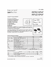 DataSheet IRFR210PBF pdf