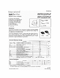 DataSheet IRFR320PBF pdf