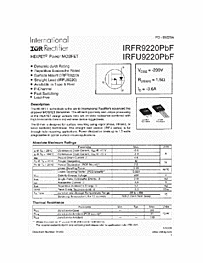 DataSheet IRFR9220PBF pdf