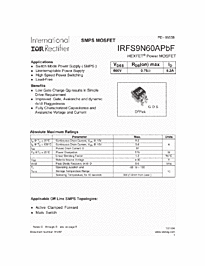 DataSheet IRFS9N60APBF pdf