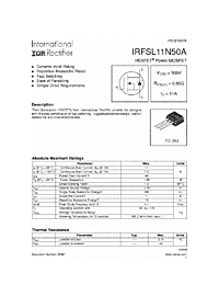 DataSheet IRFSL11N50A pdf