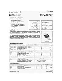 DataSheet IRFZ48PBF pdf