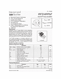 DataSheet IRFZ48RPBF pdf