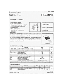 DataSheet IRLZ44PBF pdf