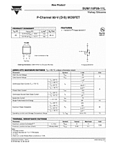 DataSheet SUM110P08-11L pdf