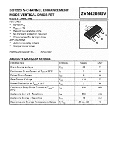 DataSheet ZVN4206GV pdf