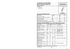 DataSheet ZVP0545A pdf