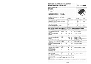 DataSheet ZVP2106G pdf