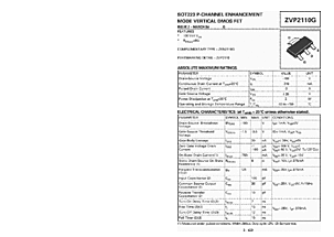 DataSheet ZVP2110G pdf