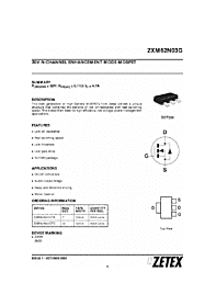 DataSheet ZXM62N03G pdf