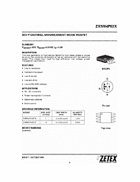 DataSheet ZXM64P03X pdf