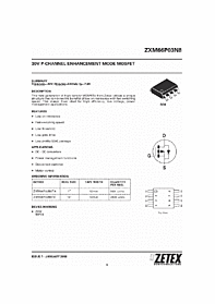 DataSheet ZXM66P03N8 pdf