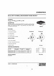 DataSheet ZXMD63P03X pdf