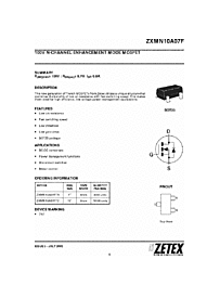 DataSheet ZXMN10A07F pdf