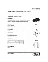 DataSheet ZXMN10A07Z pdf