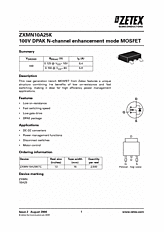 DataSheet ZXMN10A25K pdf