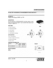 DataSheet ZXMN2A04DN8 pdf
