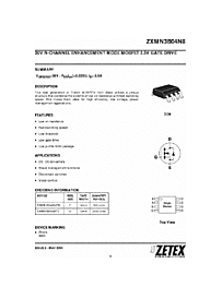 DataSheet ZXMN3B04N8 pdf