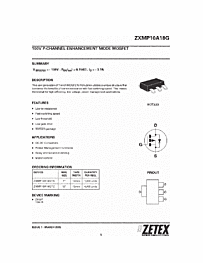 DataSheet ZXMP10A18G pdf