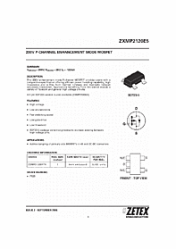 DataSheet ZXMP2120E5 pdf