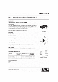 DataSheet ZXMP2120G4 pdf