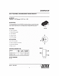 DataSheet ZXMP3A13F pdf