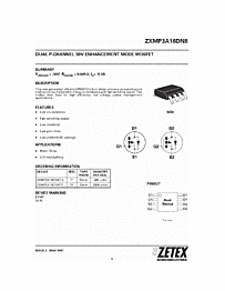 DataSheet ZXMP3A16DN8 pdf