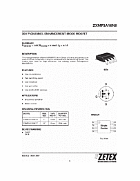 DataSheet ZXMP3A16N8 pdf