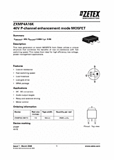 DataSheet ZXMP4A16K pdf